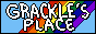 Site button that says Grackle's Place on a trans flag background