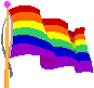 Gif of flowing rainbow flag