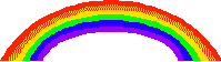 A gif of a rainbow where each bar of color pulses different colors